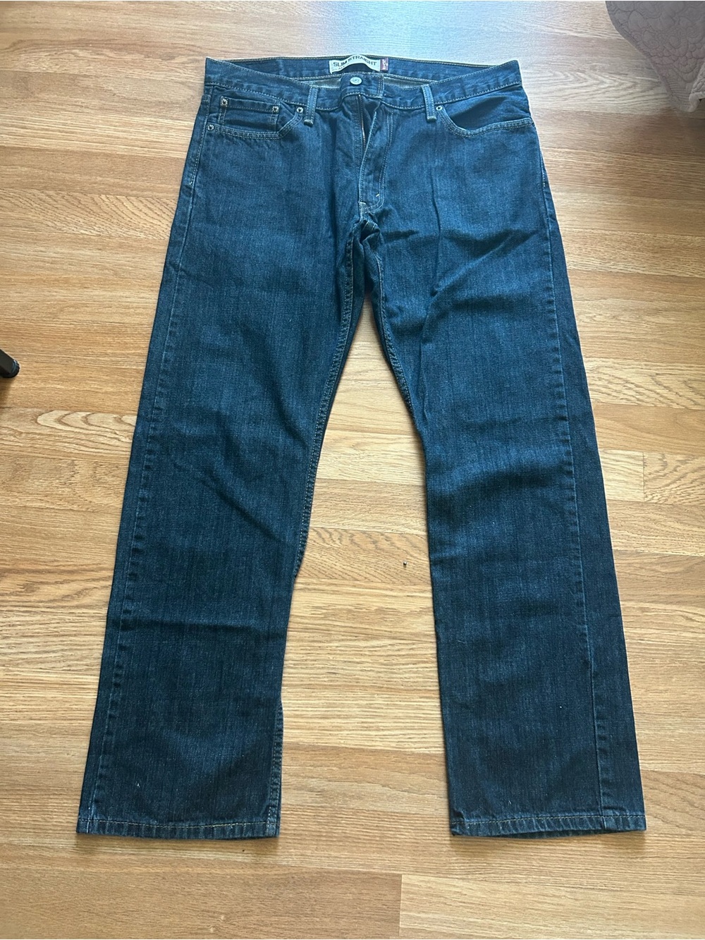 Levis 514 Slim Straight Jeans Dark Blue 36x32
